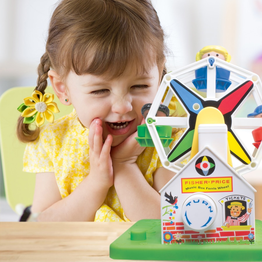 Infant & Preschool - Girl and Fisher-Price Ferris Wheel