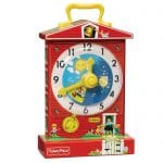 Fisher Price Music Box Teaching Clock Front Angle Right