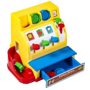 Fisher Price Cash Register - High Angle right, change drawer open