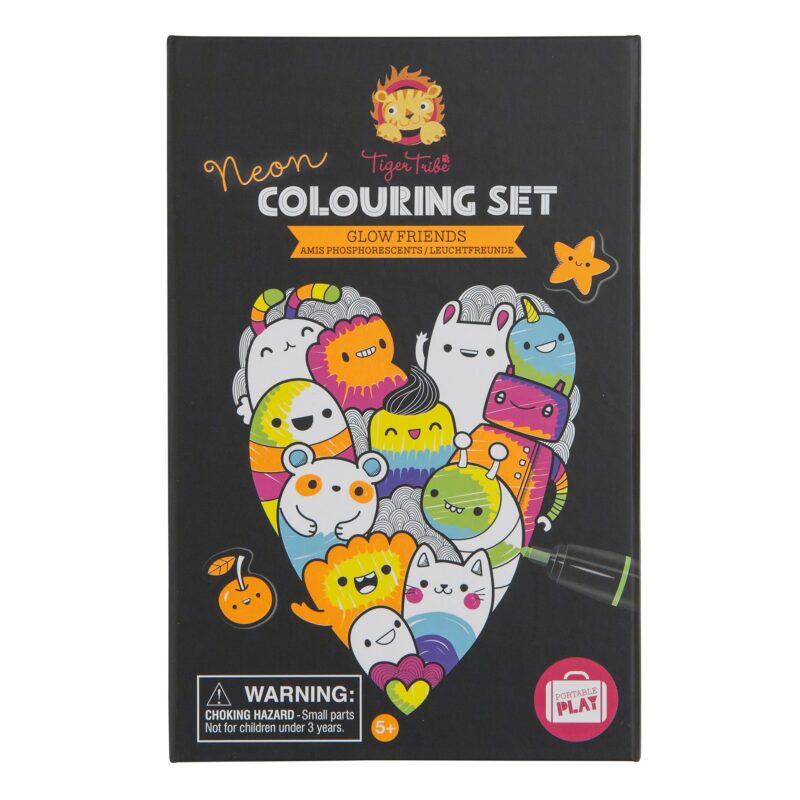 Schylling: Neon Coloring Set - Glow Friends – Rhen's Nest Toy Shop