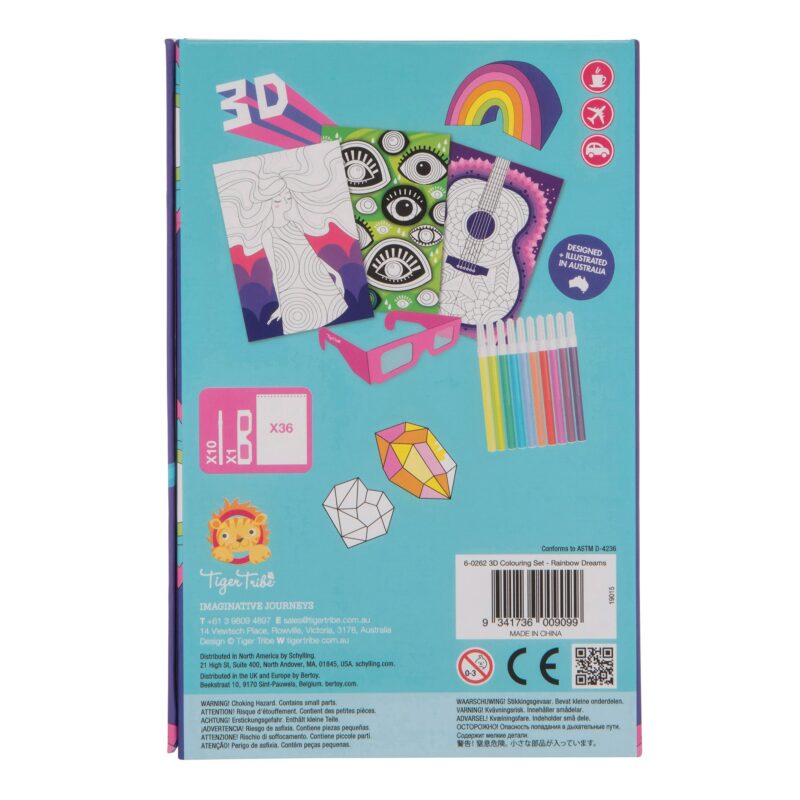 Rainbow Dreams 3D Coloring Set : Bring Images to Life - Exit9 Gift Emporium