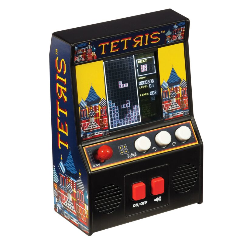 Tetris Retro Arcade Game Front Angle Right - On