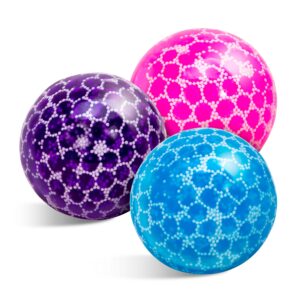 Nee Doh Bubble Glob Squeeze Balls 3 colors pink, blue, purple