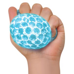 Nee Doh Bubble Glob Squeeze Ball blue in hand