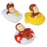 Curious George Bath Squirters Group: Curious George in Tub, Curious George in Boat, Curious George in Innertube