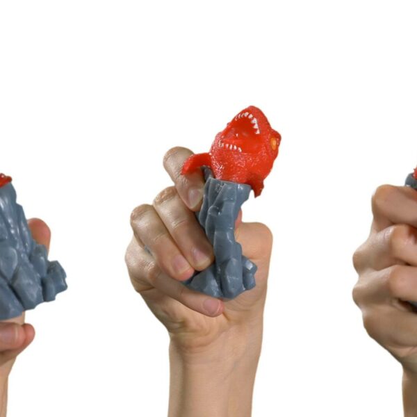 Dinosaur volcano hand popper video