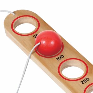 Flip Stick - Detail Closeup of Red Ball in 100-point hole
