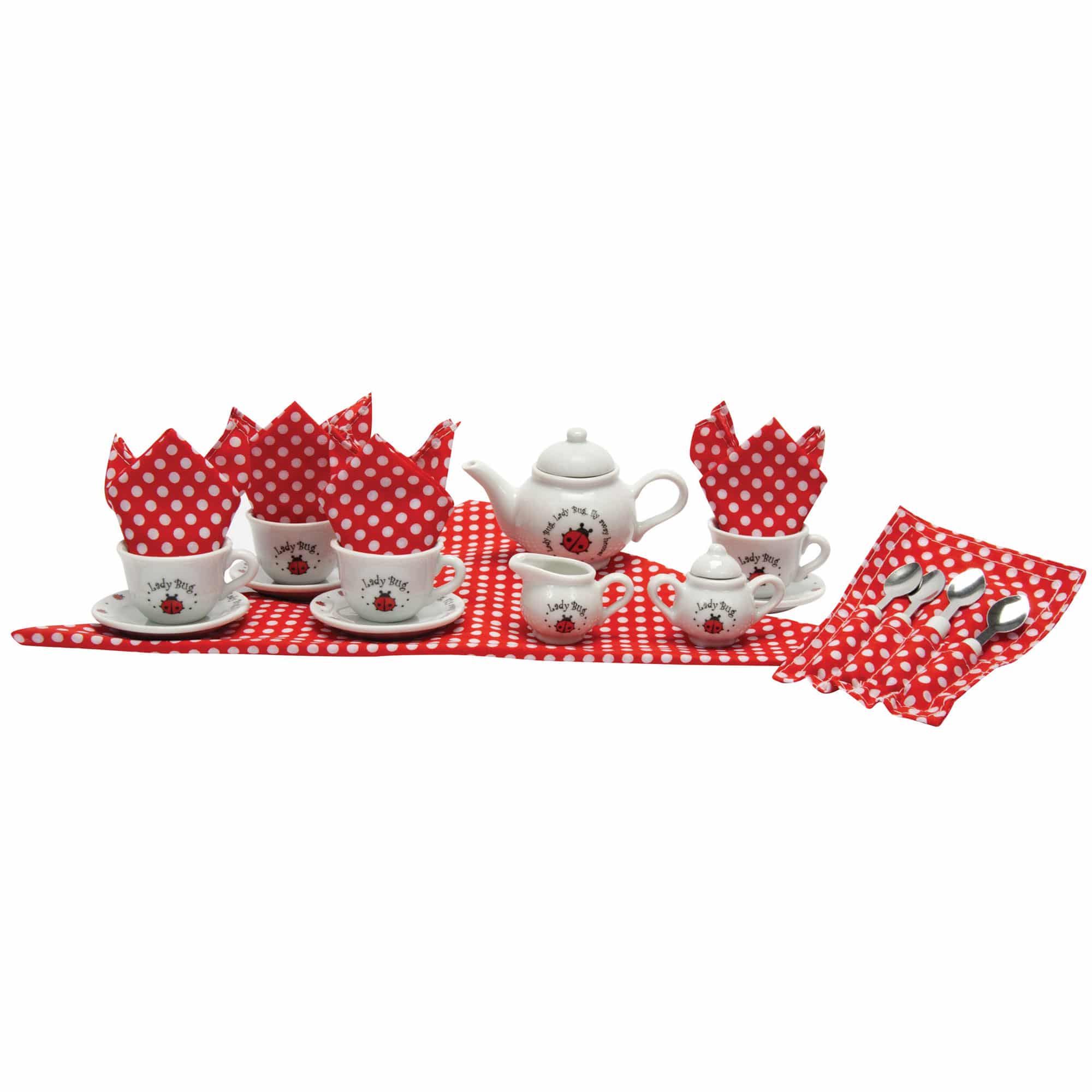 Ladybug Tea Set Basket Schylling
