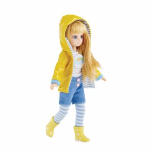 Muddy Puddles – Lottie Doll with yellow raincoat and yellow rain boots