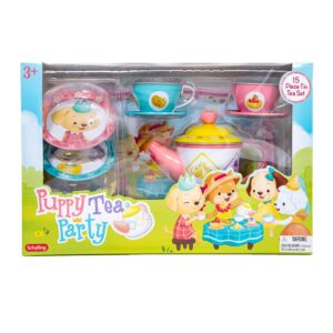 Puppy Tea Party Tin Tea set in Box