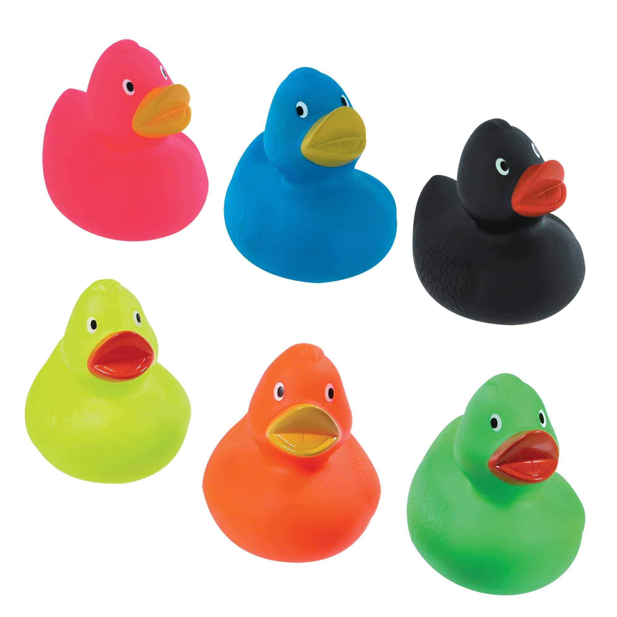 colored rubber ducks