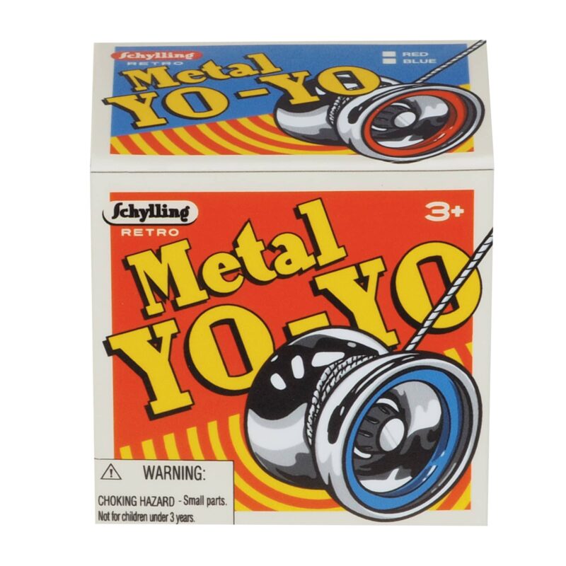 Details about   Schylling Toys Retro Silver Metal Yo Yo Blue 