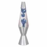 14.5” LAVA® Lamp Metallic – blue metallic wax, clear liquid, silver base and cap