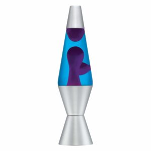 14.5” LAVA® Lamp – purple wax, blue liquid, silver base and cap