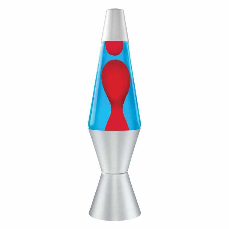 14.5” LAVA® Lamp – red wax, blue liquid, silver base and cap