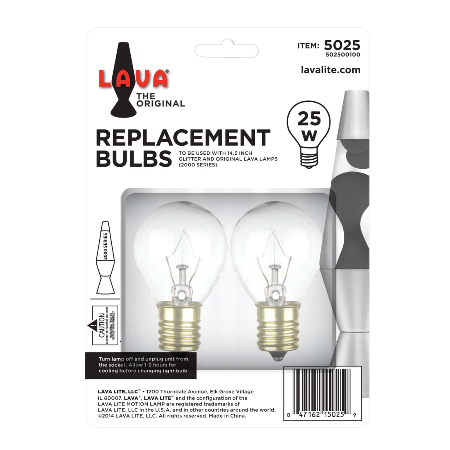 25W LAVA Lamp Light Bulb W/Tray - Schylling