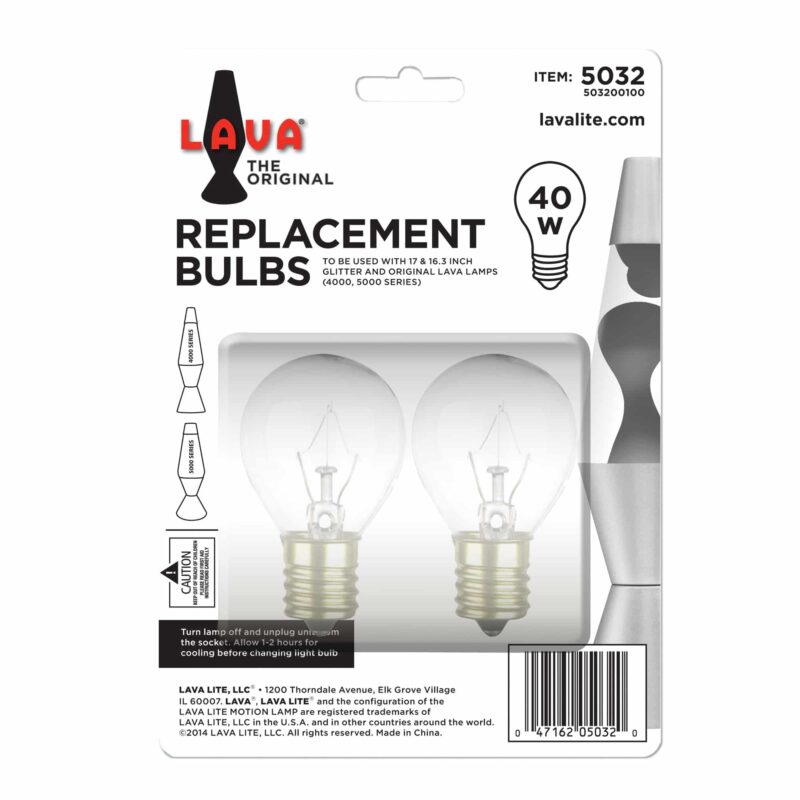 40W LAVA® Lamp Light Bulb A15 - Replacement Bulbs Package