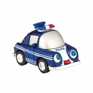 Diecast Sonic Funny Vehicles - Blue Police Car Right