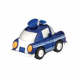 Diecast Sonic Funny Vehicles - Blue Police Car Back Right