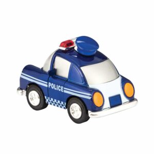 Diecast Sonic Funny Vehicles - Blue Police Car Back Left