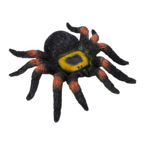 Stretchy spider Hand Puppet, Black with yellow and red detail