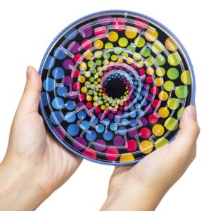 Tin BB Maze in Hands - Rainbow Dots