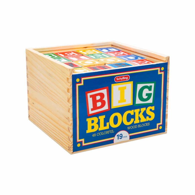 Large ABC Wood Blocks - in box front angle