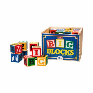 Large ABC Wood Blocks - blocks in box and out