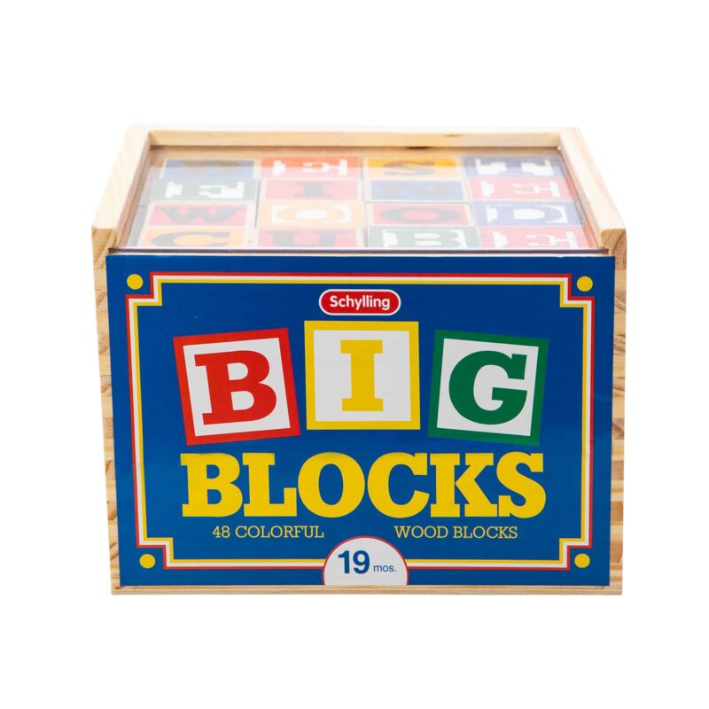 Large wooden store alphabet blocks