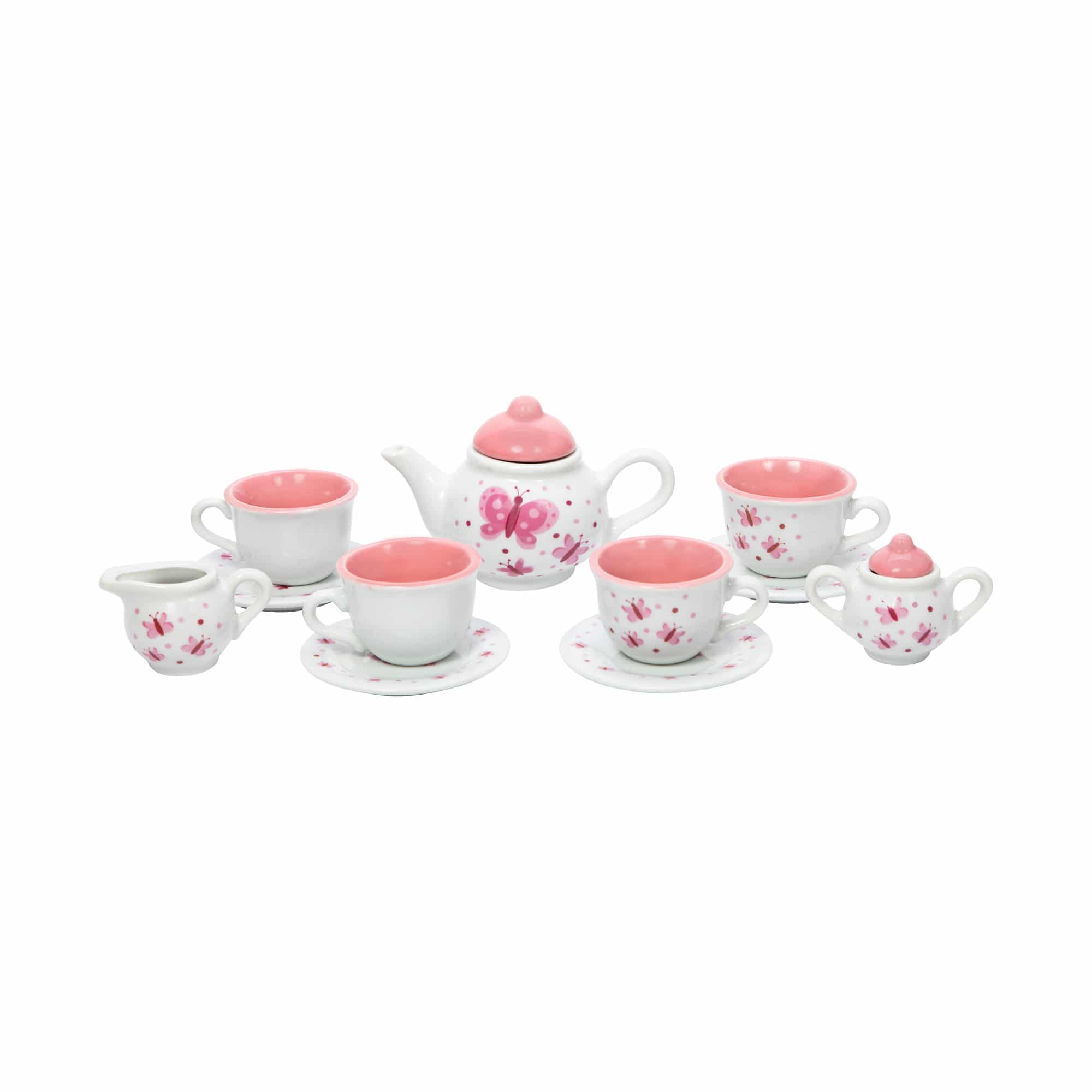 Tea Set From Schylling Butterfly Design up 13pcs Porcelain for sale online 