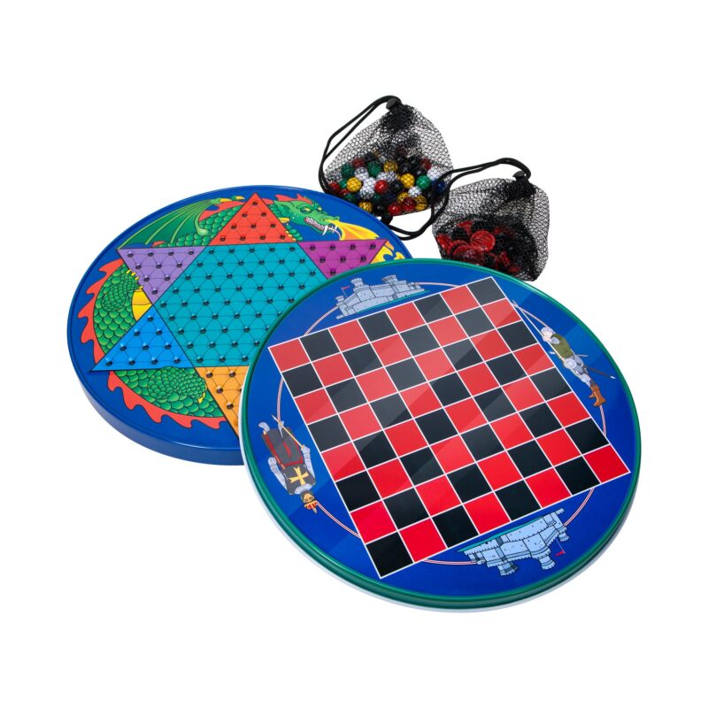 Schylling Tin Chinese Checkers Glass Marbles for sale online 