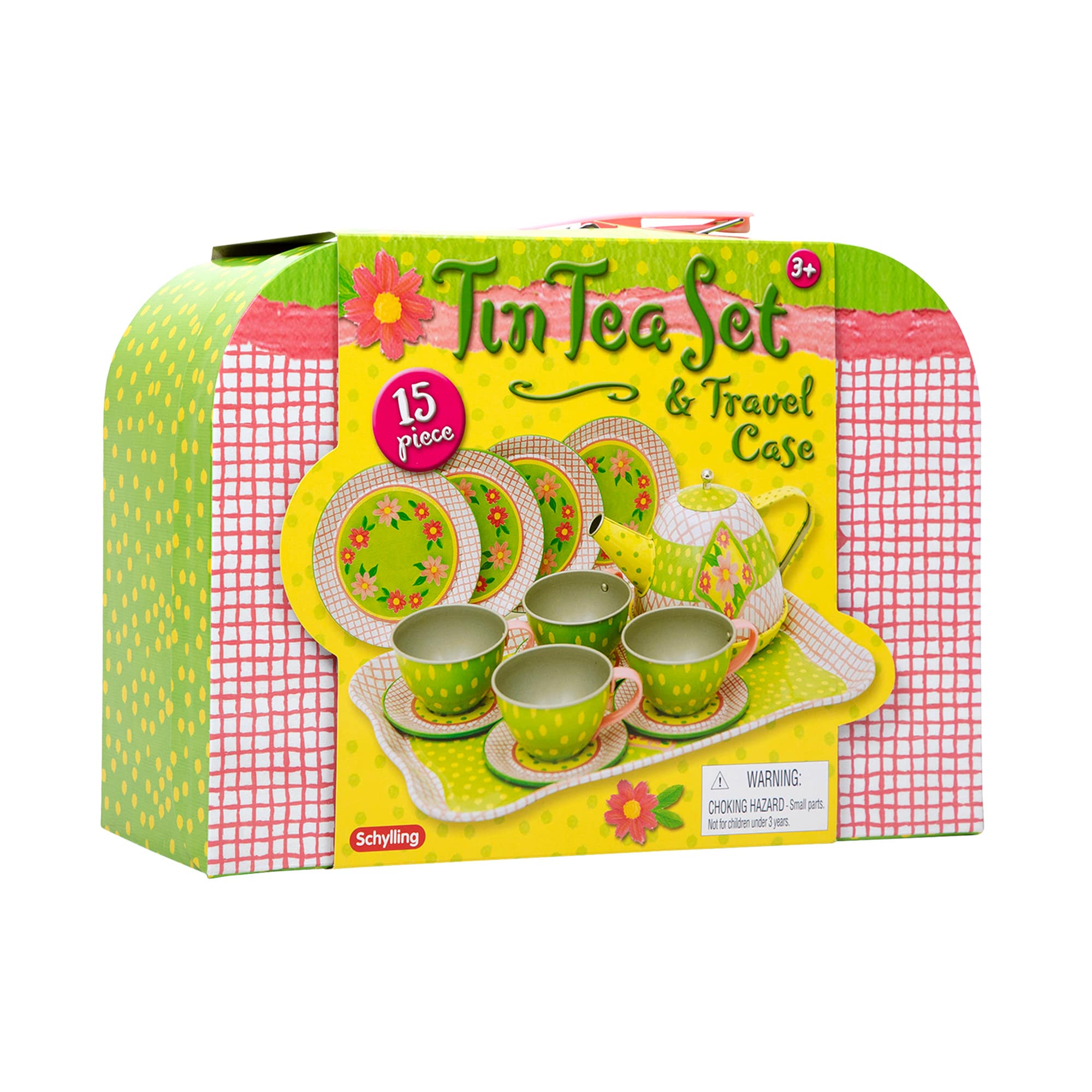 children's tin tea set in a case