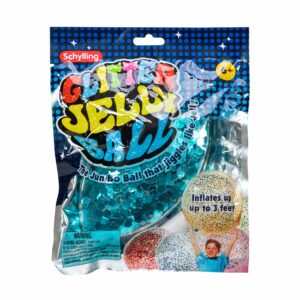 Jumbo Glitter Jelly Ball Package Front Blue