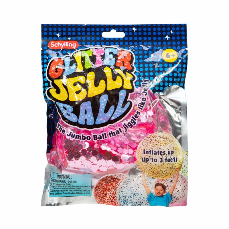 Jumbo Glitter Jelly Ball Package Front Pink