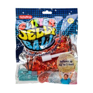 Jumbo Glitter Jelly Ball Package Front Red