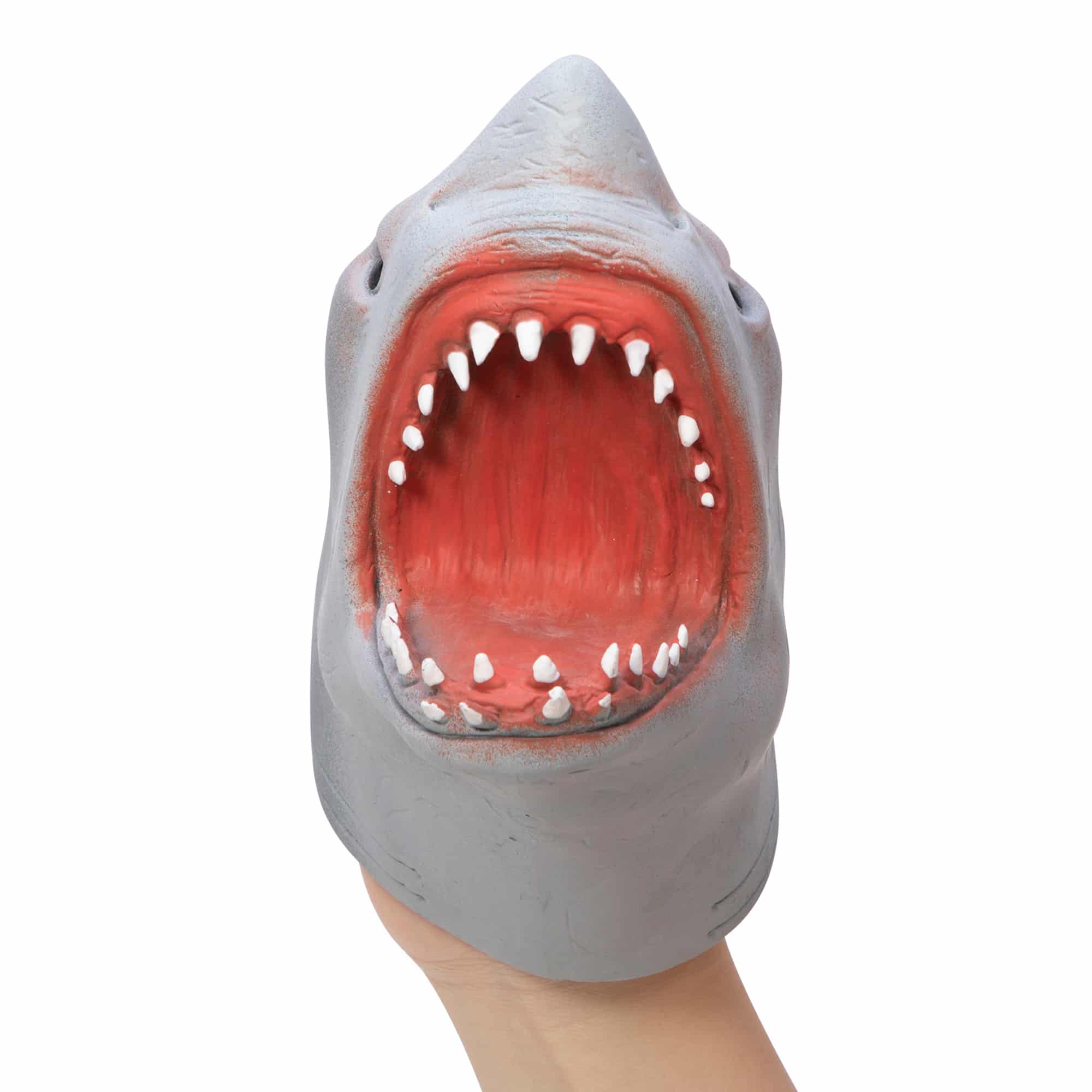 plush shark hand puppet