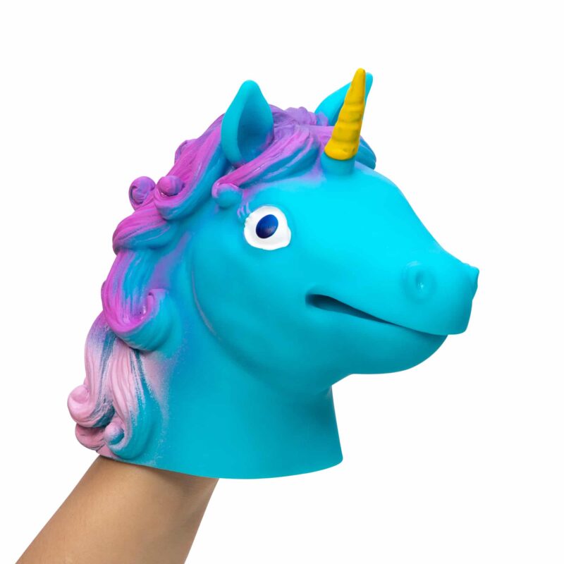 Unicorn hand shop puppet