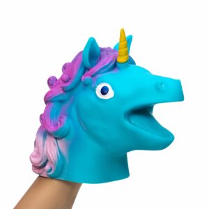 UHP-Unicorn-Hand-Puppet-Blue-3Q-Right-Open-web