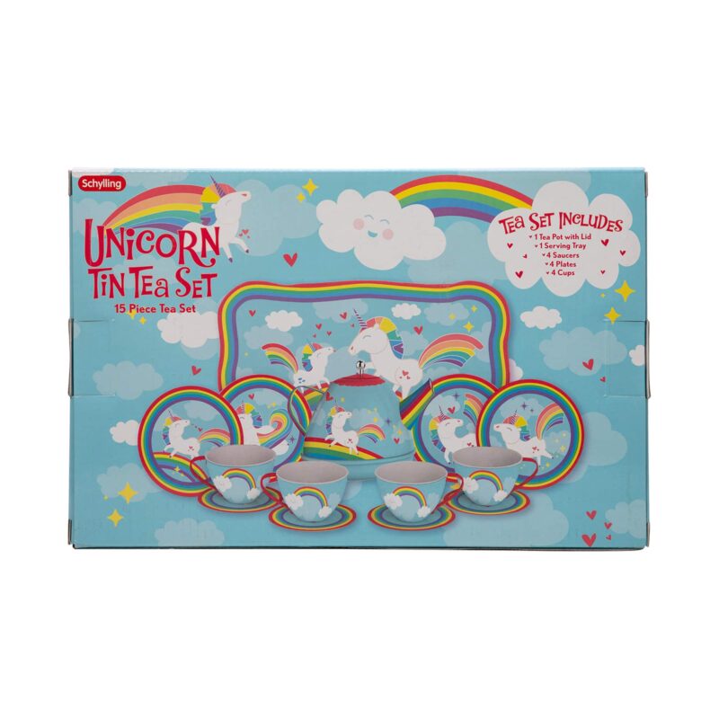 Unicorn tin cheap tea set