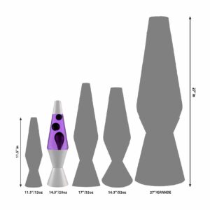14.5’’ LAVA® Lamp – Black & Purple Size Comparison