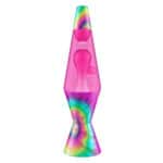 14.5” LAVA® Lamp – Tie Dye Pink Spiral - pink wax, pink liquid, tie dye base and cap