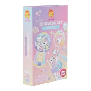 Tiger tribe coloring set kawaii café in package side view
