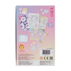 Tiger tribe coloring set kawaii café in package back view