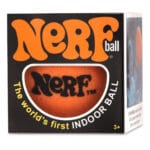Orange nerf ball in box