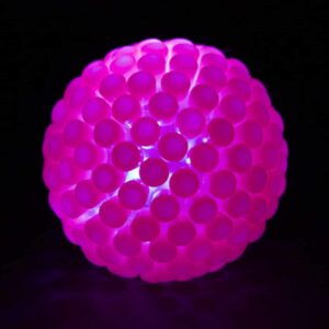 Brite Ball with caps lighting up on impact