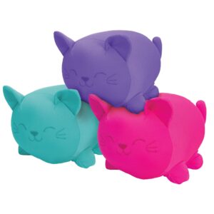 NeeDoh Cool Cats Dohzee Stack - Purple, Teal, and Pink