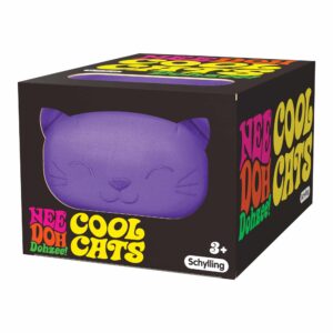 NeeDoh Cool Cats Dohzee Purple in Package - Angle Left