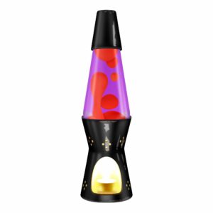 Candle Light Lava Lamp - Black, Yellow and Purple - Back