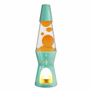 Candle Light Lava Lamp - Turquoise, Orange and Clear - Back
