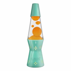 Candle Light Lava Lamp - Turquoise, Orange and Clear - Front